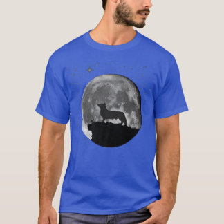 Welsh Corgi Dog Moon T-shirt