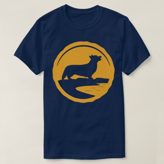 Welsh Corgi Dog Retro1577 T-shirt (Design voorkant)