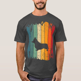 Welsh Corgi Dog  Retro 70s 80s Corgi Lover T-shirt