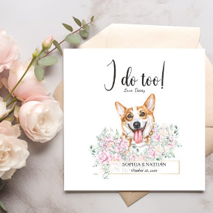 Welsh Corgi Dog Wedding Cocktail Napkins Servet