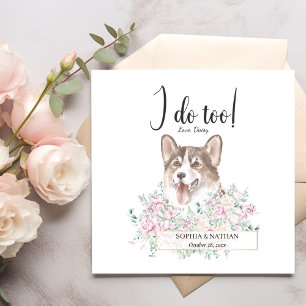 Welsh Corgi Dog Wedding Cocktail Napkins Servet