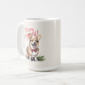 Welsh Corgi Funny Christmas Chien Mug (Devant gauche)