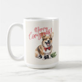 Welsh Corgi Funny Christmas Chien Mug (Gauche)