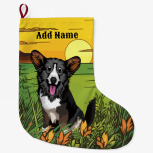 Welsh Corgi Grote Kerstsok