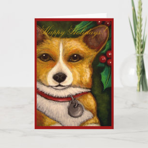 WELSH CORGI HOLIDAY KAART