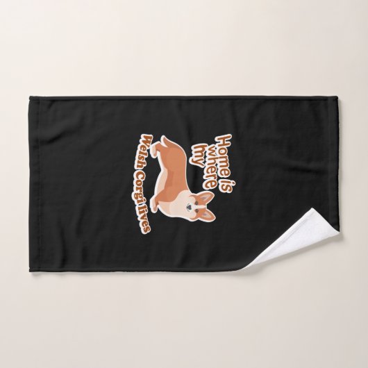 Welsh Corgi Home (Serviette à main)