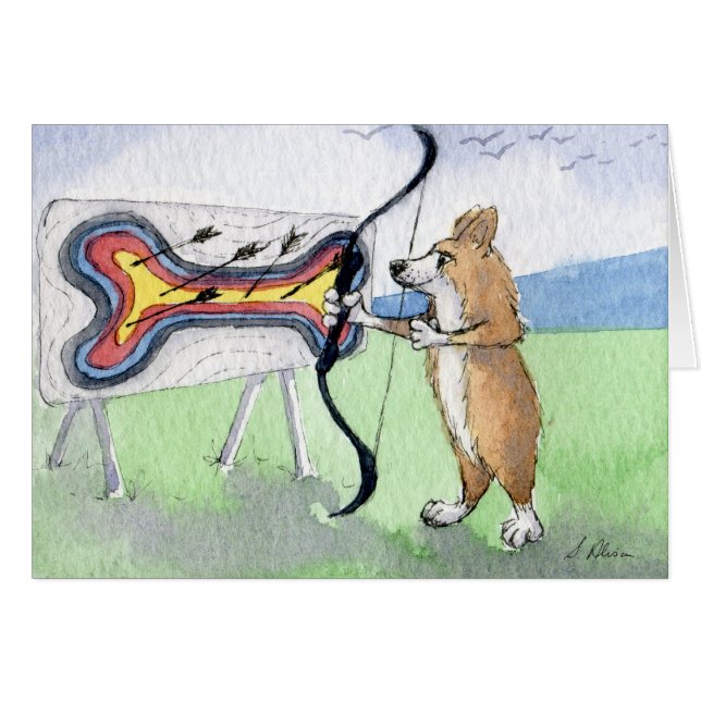 Welsh Corgi-hondenarchery (Voorkant Horizontaal)