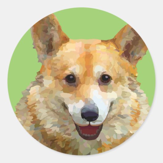 Welsh Corgi "Jazz" hekken voor Fido Stickers (Voorkant)