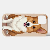 Welsh corgi karakter iPhone case (Achterkant (horizontaal))