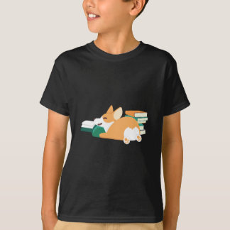 Welsh Corgi Least a Book Pet Owner Bookworm T-shirt