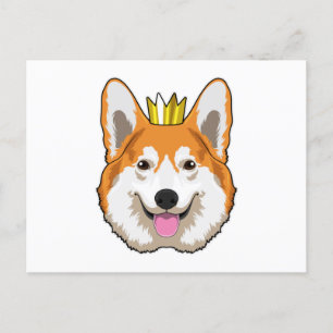 Welsh Corgi met Crown Briefkaart