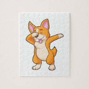 Welsh Corgi op Hip Hop Dance Dab Legpuzzel