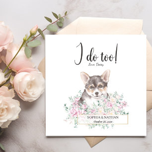 Welsh Corgi Puppy Dog Wedding Cocktail Napkins Servet