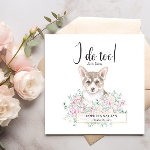 Welsh Corgi Puppy Dog Wedding Cocktail Napkins Servet