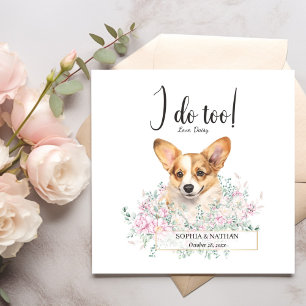 Welsh Corgi Puppy Dog Wedding Cocktail Napkins Servet
