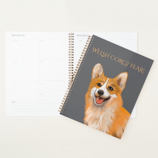 WELSH CORGI TEKENING PLANNER (Display)