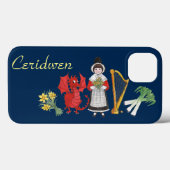 Welsh Costume, Emblems Blue iPhone 6 Xtreme Hoesje (Achterkant (horizontaal))