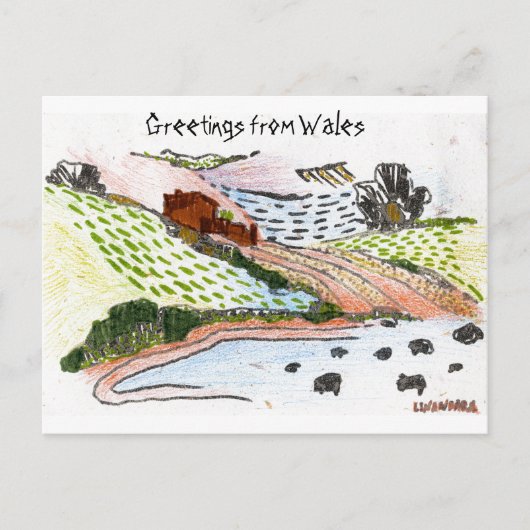 Welsh Countryside Briefkaart (Voorkant)