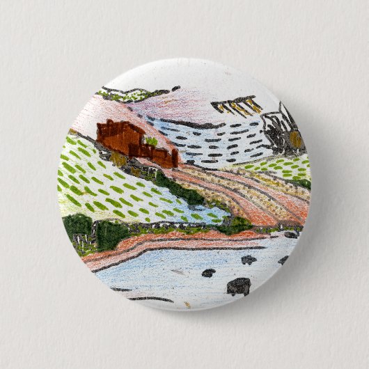 Welsh Countryside Ronde Button 5,7 Cm (Voorkant)