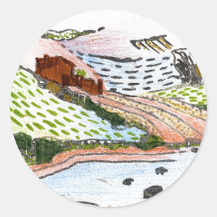 Welsh Countryside Ronde Sticker