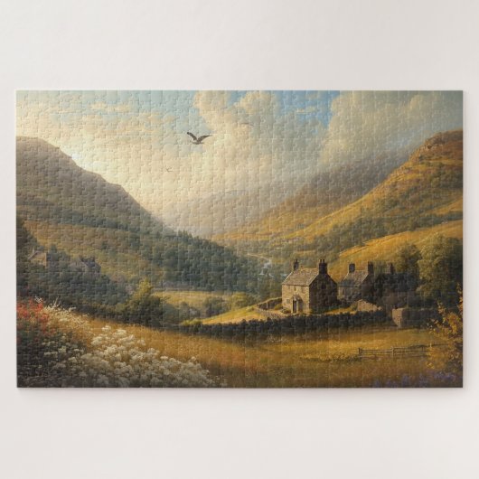 Welsh Countryside Valley Jigsaw Puzzle Legpuzzel (Horizontaal)