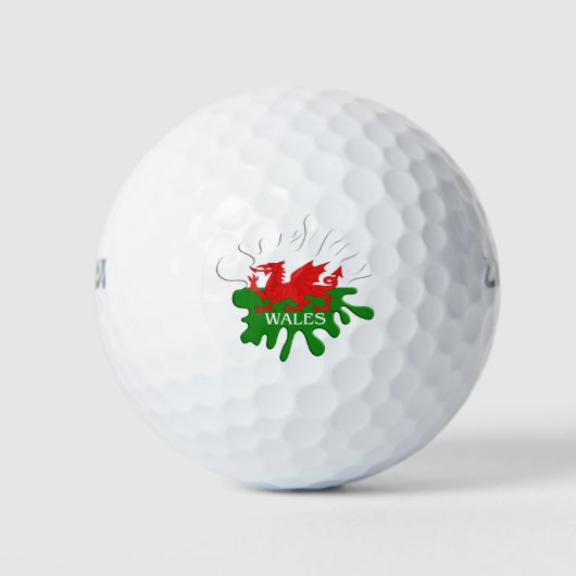 Welsh Cymru Flag Golfballen (Voorkant)