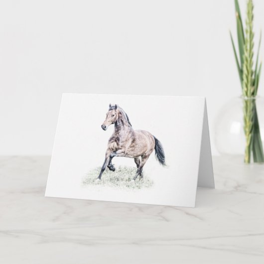 Welsh D Horse Birthday Card Kaart (Voorkant)