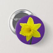 Welsh Daffodil - II Ronde Button 5,7 Cm (Voorkant /achterkant)