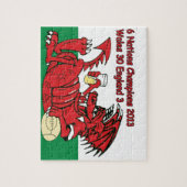 Welsh Dragon, 6 Nations Champions, Wales/England Legpuzzel (Verticaal)