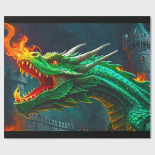 Welsh Dragon biedt verwarming voor Engels kasteel Cadeaupapier