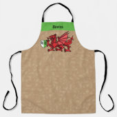 Welsh Dragon Custom Name and Monogram Schort (Voorkant)