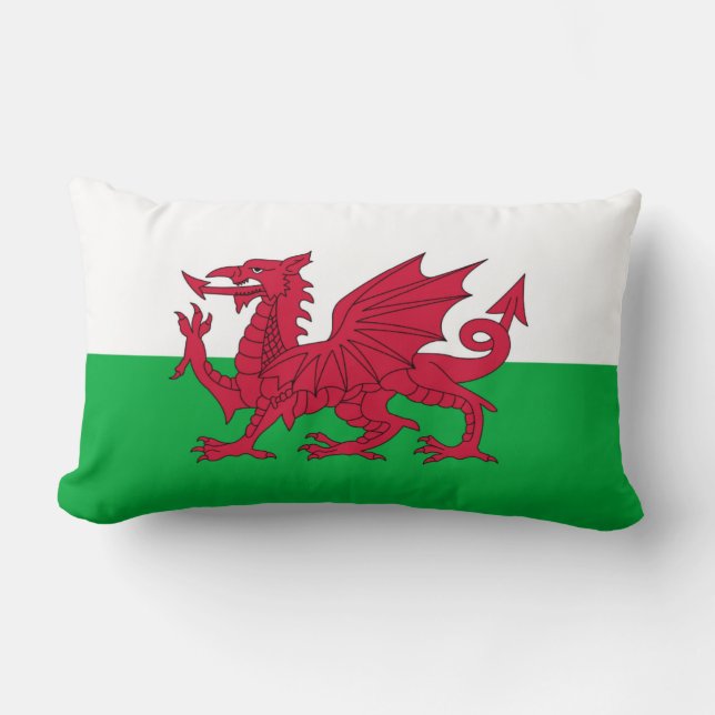 Welsh dragon flag kussen (Voorkant)