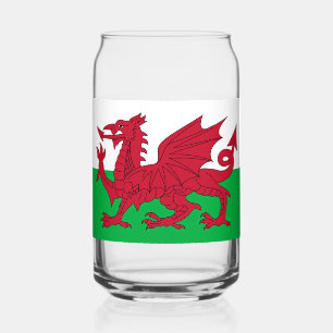 Welsh Dragon ~ Flag of Wales Blikvorm Glas