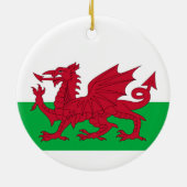 Welsh Dragon ~ Flag of Wales Ceramic Ornament (Achterkant)