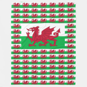 Welsh Dragon ~ Flag of Wales Fleece Deken