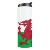 Welsh Dragon ~ Flag of Wales Thermosbeker (Gedraaid links)