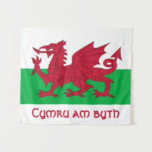 Welsh Dragon ~ Flag of Wales Wandkleed