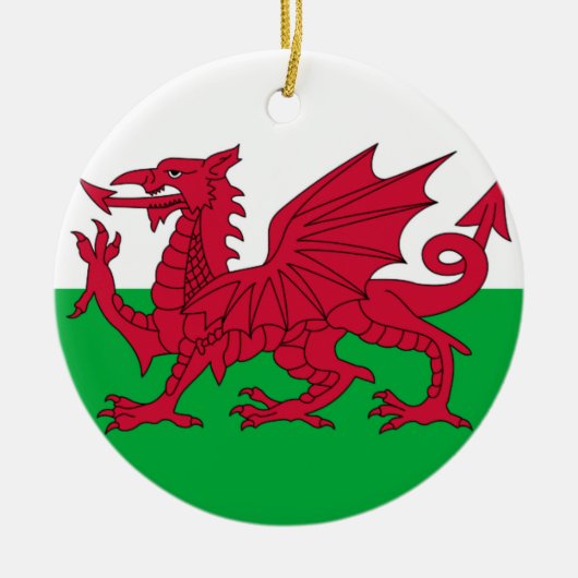 Welsh dragon flag ornament (Voorkant)