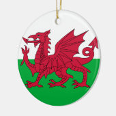 Welsh dragon flag ornament (Links)