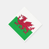 Welsh dragon flag servet (Hoek)