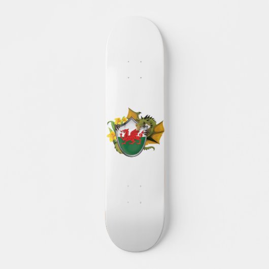 Welsh Dragon Flag Skateboard (Voorkant)