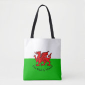 Welsh Dragon Flag voor St David's Day Draagtas (Voorkant)