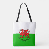 Welsh Dragon Flag voor St David's Day Draagtas (Achterkant)