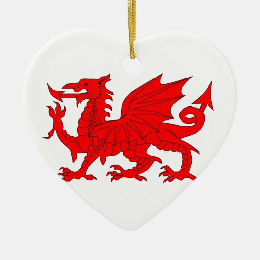 Welsh Dragon Keramisch Ornament (Voorkant)
