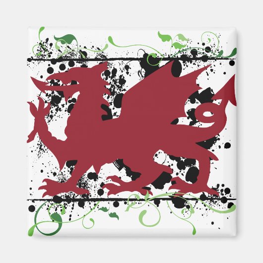 Welsh Dragon Magneten (Voorkant)