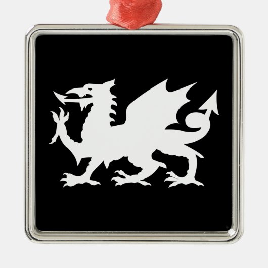 Welsh Dragon Metalen Ornament (Voorkant)
