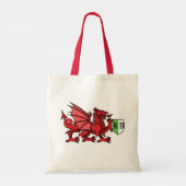 Welsh Dragon Monogram Tote Bag (Achterkant)