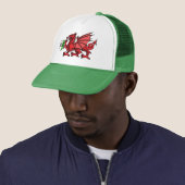 Welsh Dragon Monogram Trucker Pet (In situ)