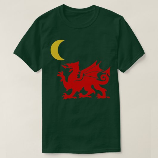 Welsh Dragon Moon T-shirt (Design voorkant)