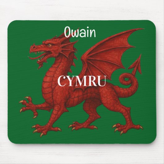   Welsh dragon Mousepad Muismat (Voorkant)